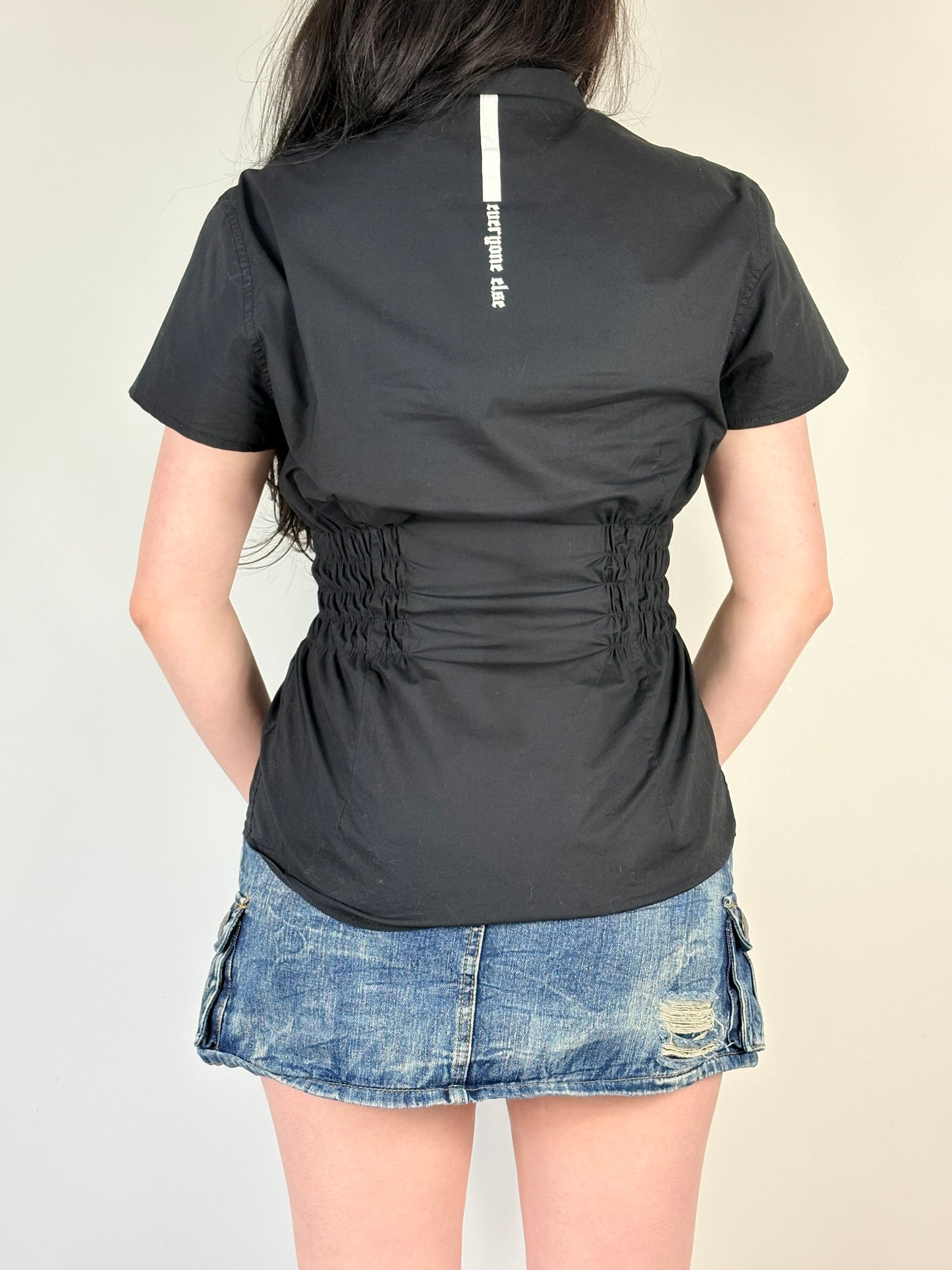 Black Ruched Top