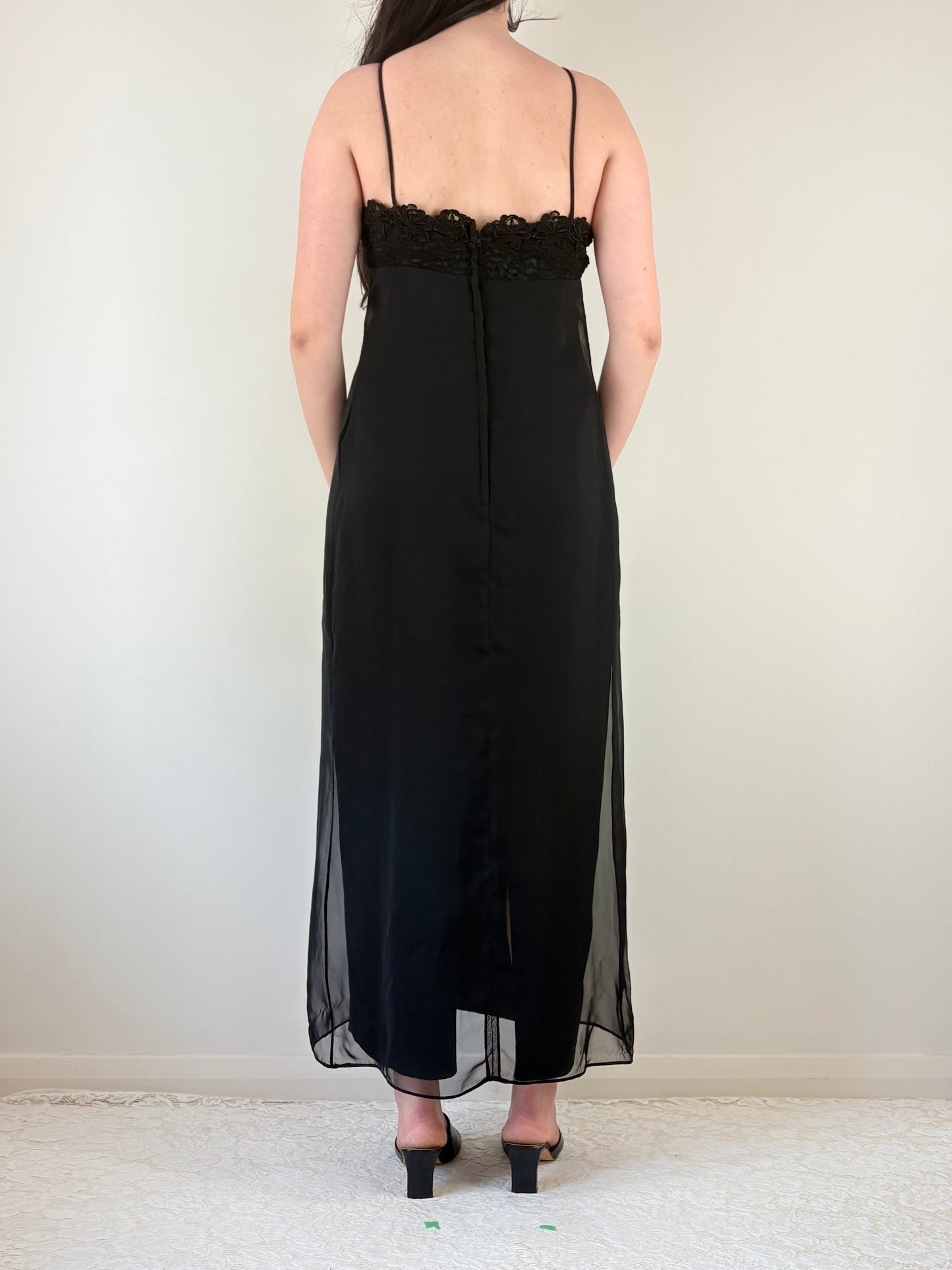 Black Empire Waist Formal Dress