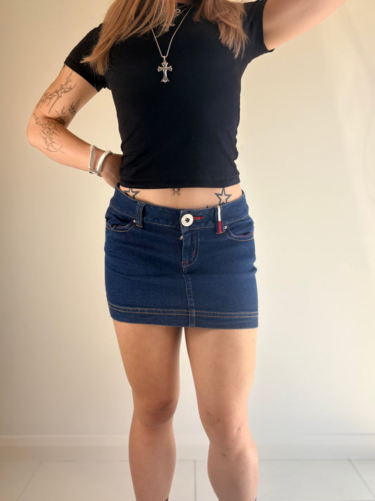 Tommy Hilfigure Classic Wash Denim Mini Skirt