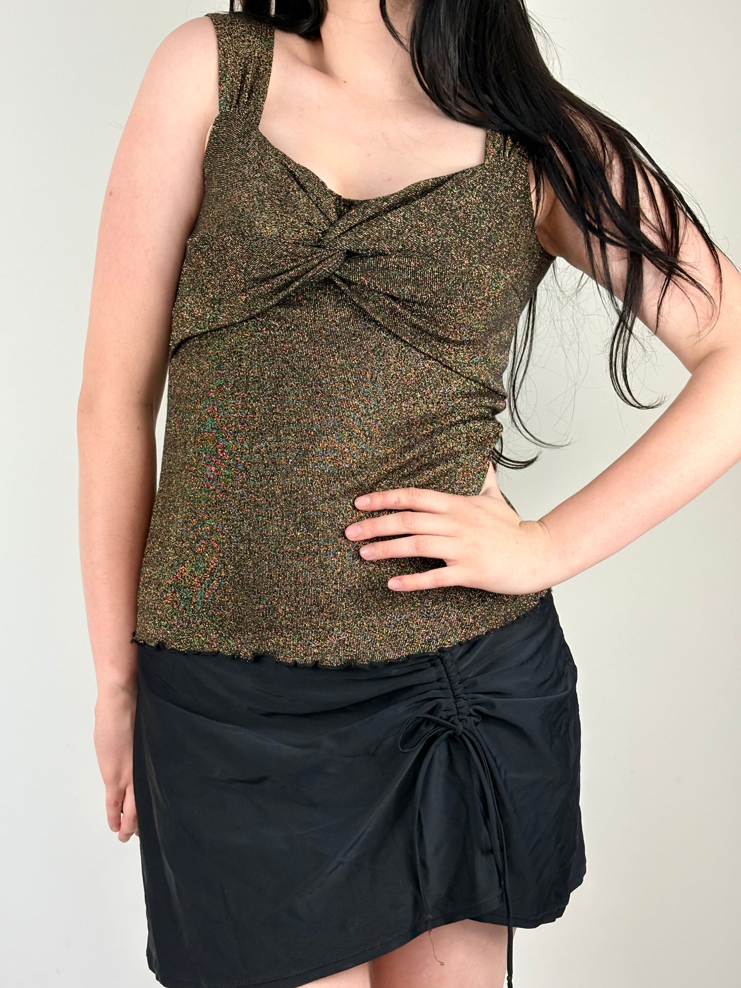 Gold Shimmery Sleeveless Top