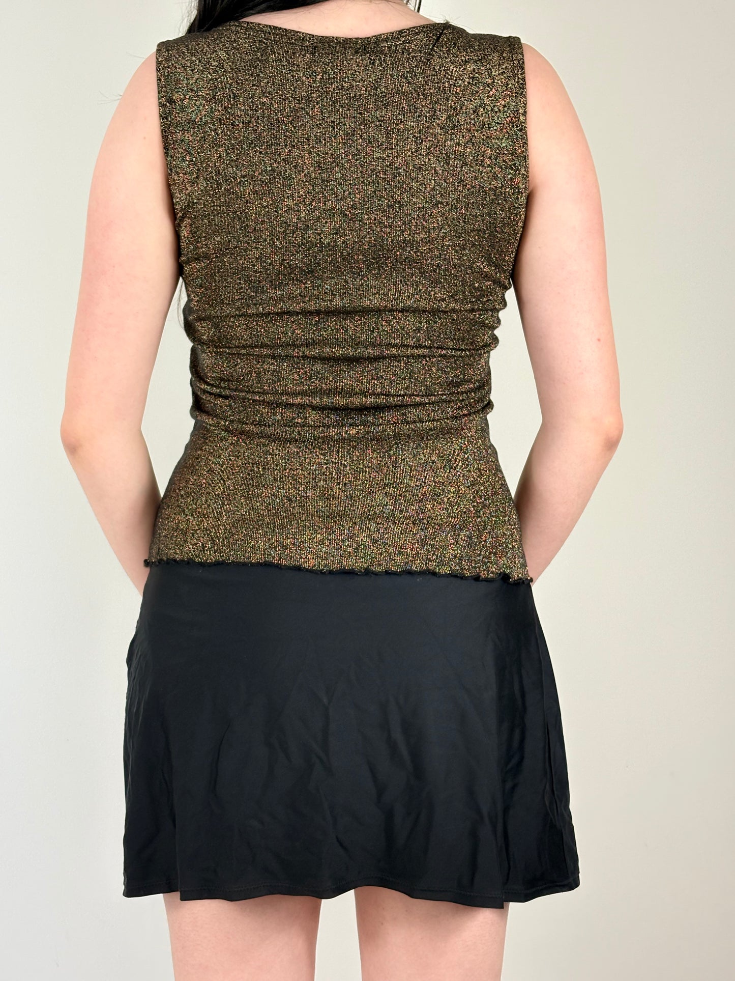 Gold Shimmery Sleeveless Top