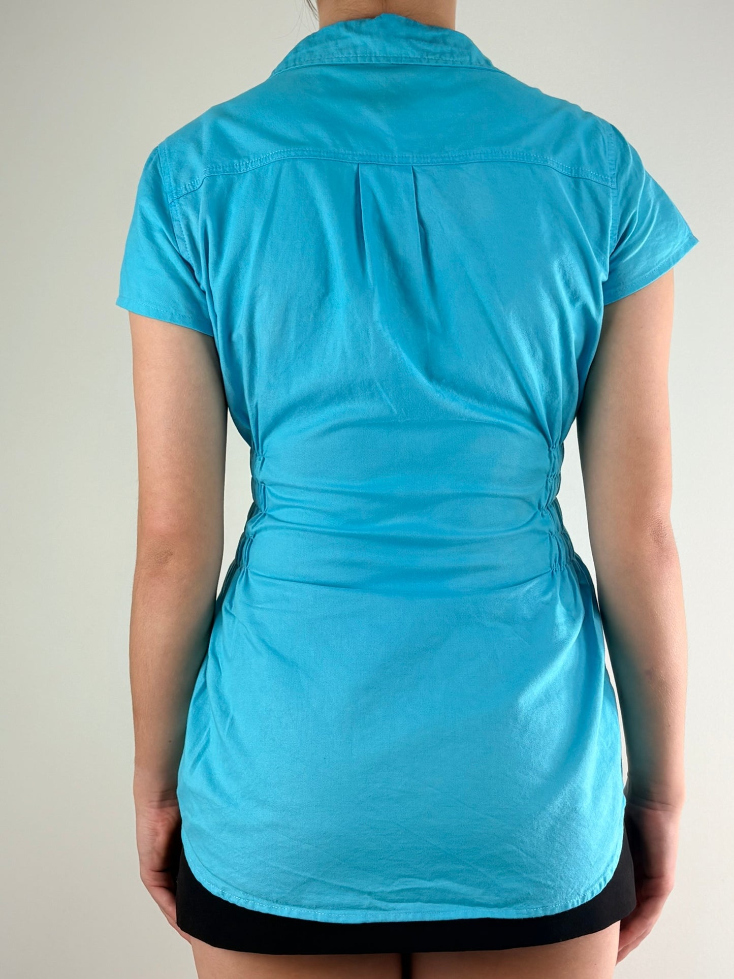 Bright Blue Ruched Top