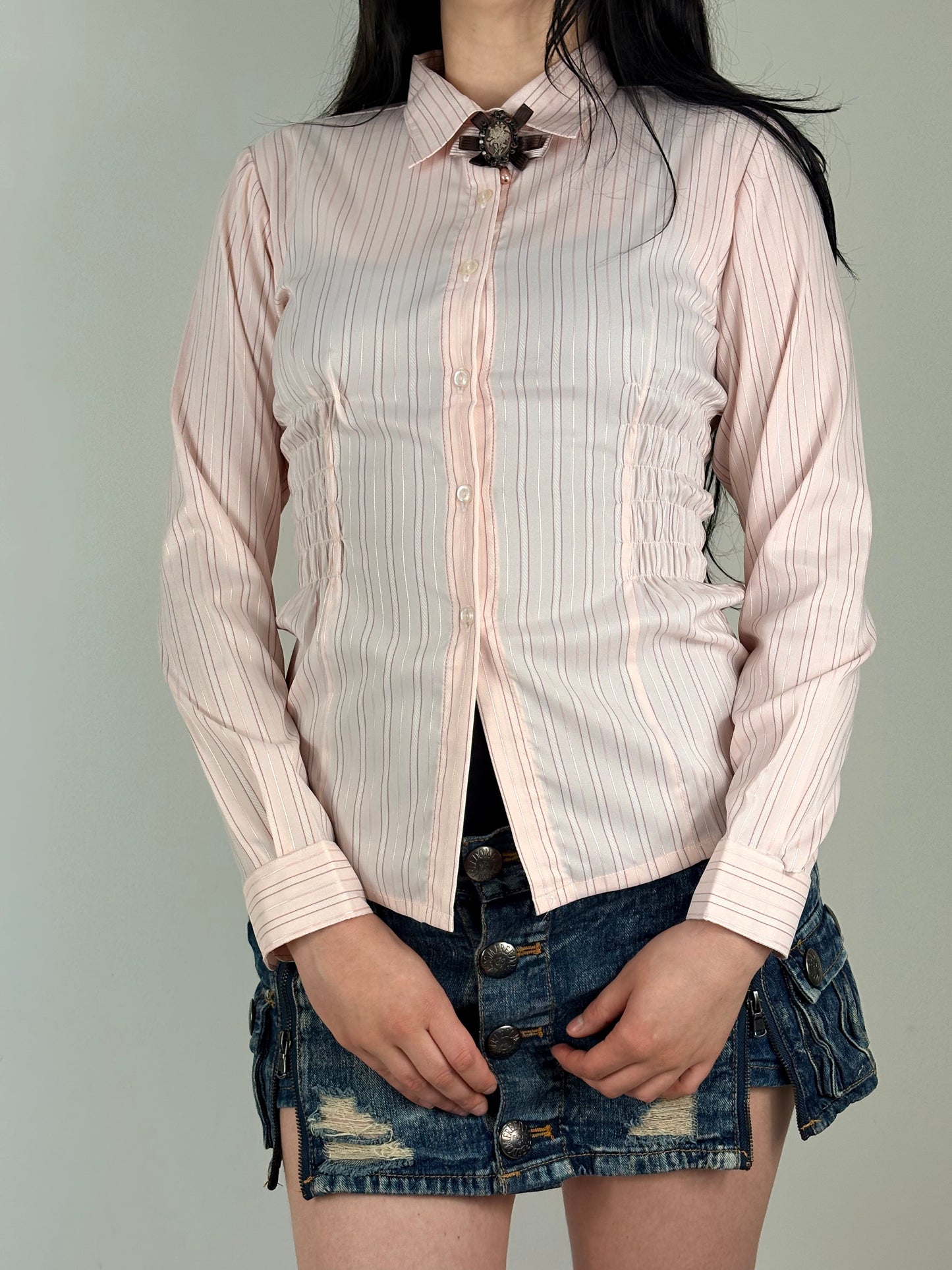 Pink Ruched Blouse