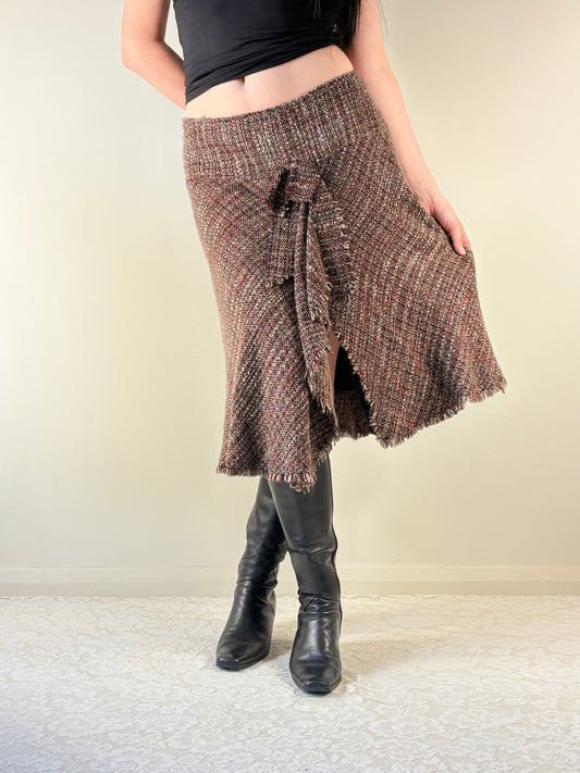 Tweed Knee Length Skirt