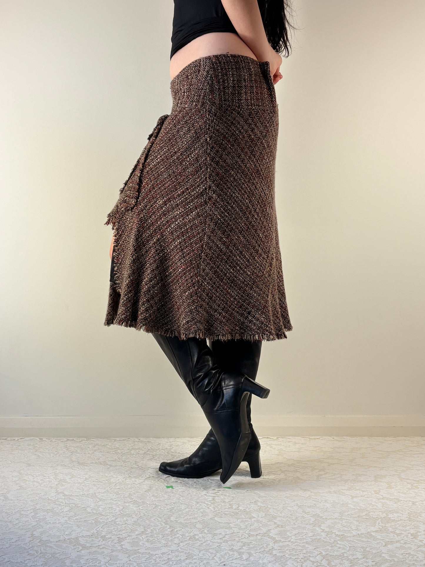 Tweed Knee Length Skirt