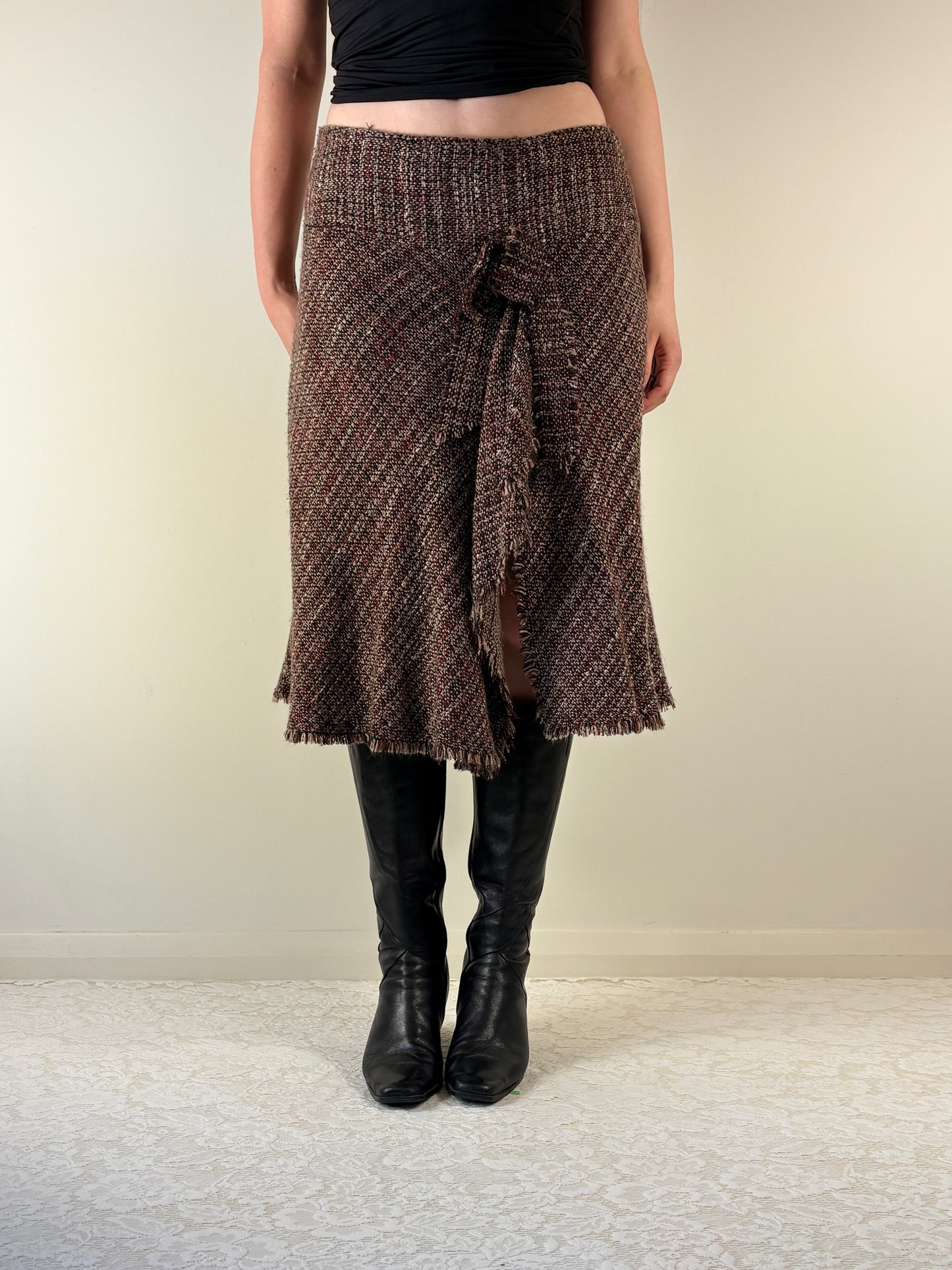 Tweed Knee Length Skirt