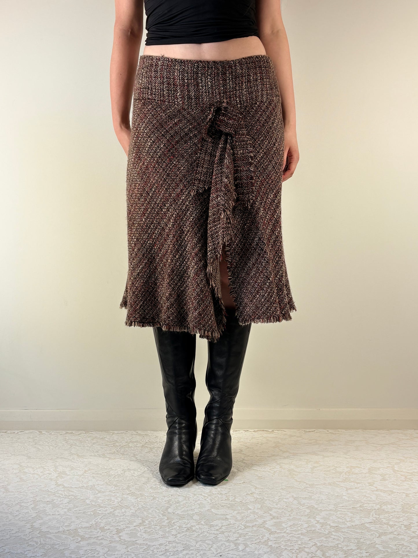 Tweed Knee Length Skirt