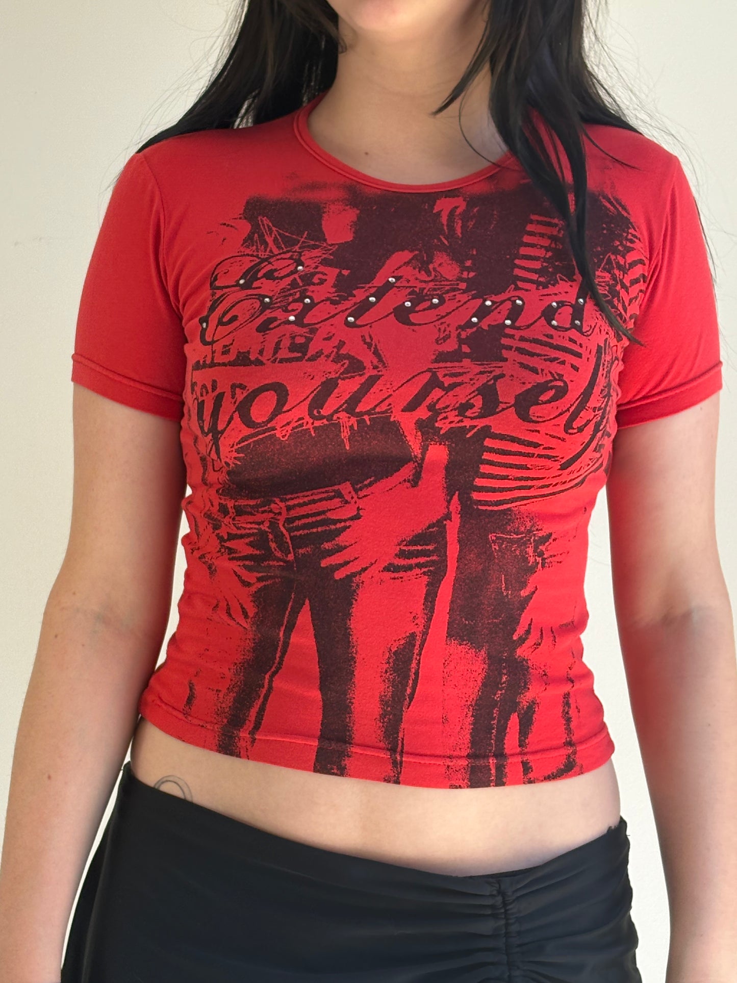 Cipollina Red Graphic Baby Tee
