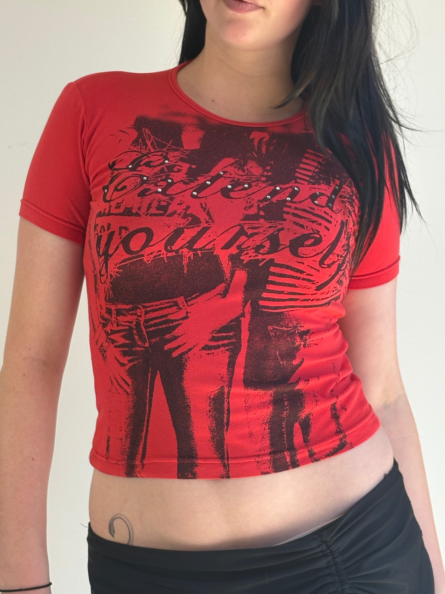 Cipollina Red Graphic Baby Tee