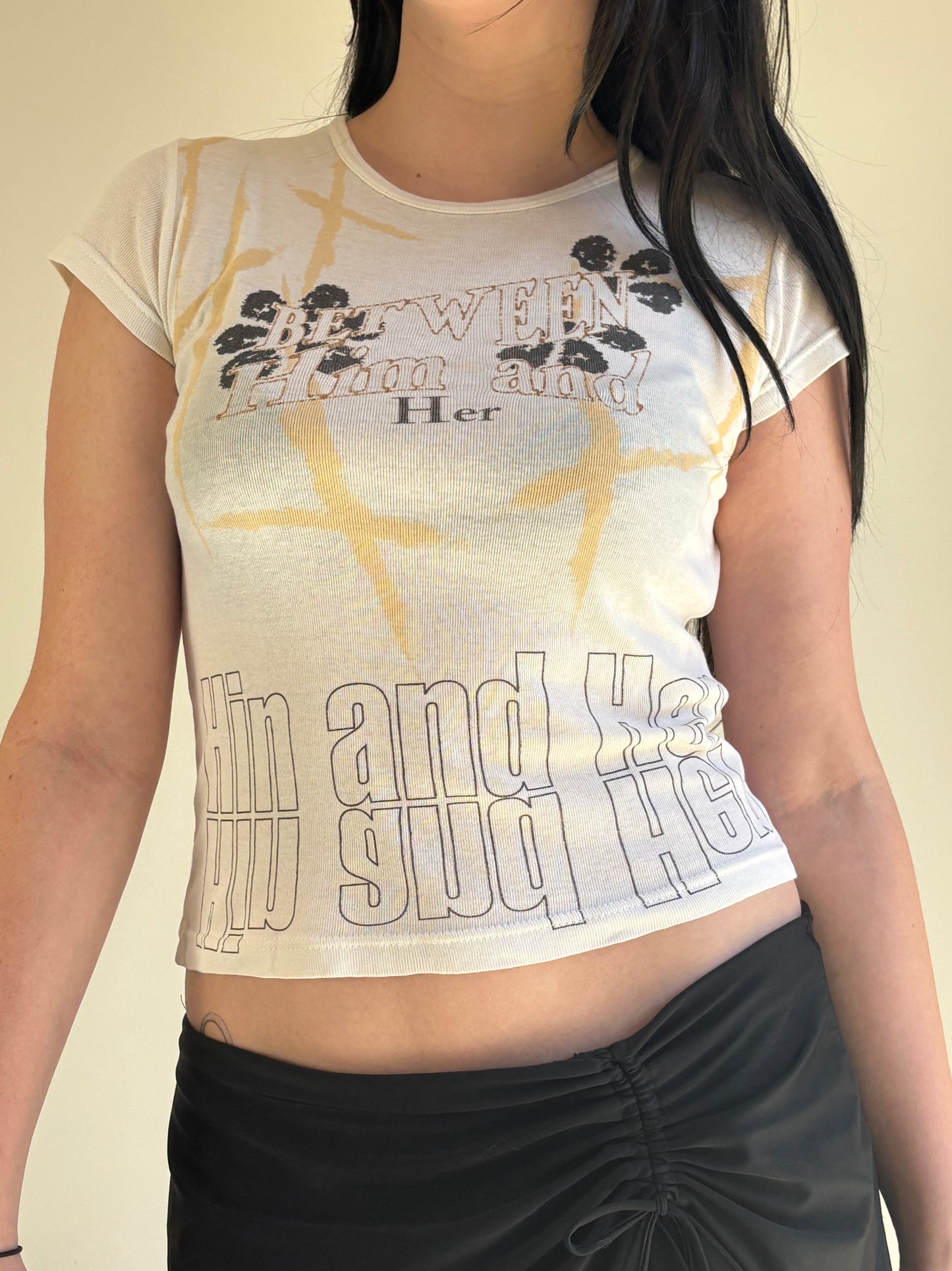 Cream Graphic Baby Tee