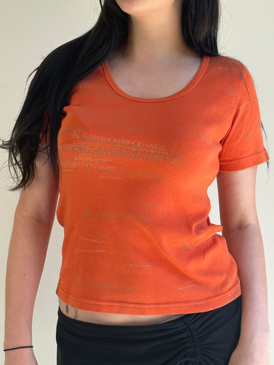Calvin Klein Graphic Tee Orange