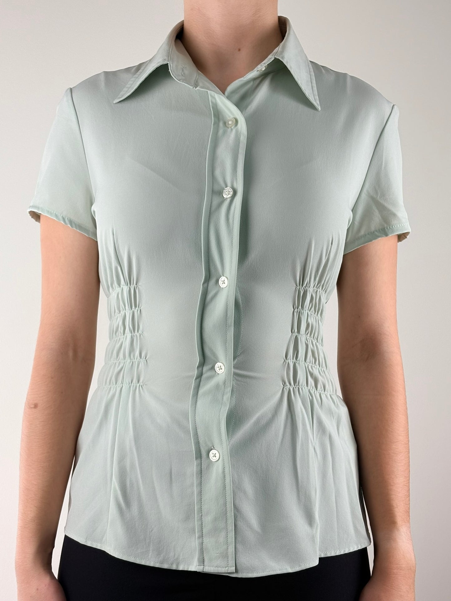 Mint Green Ruched Top