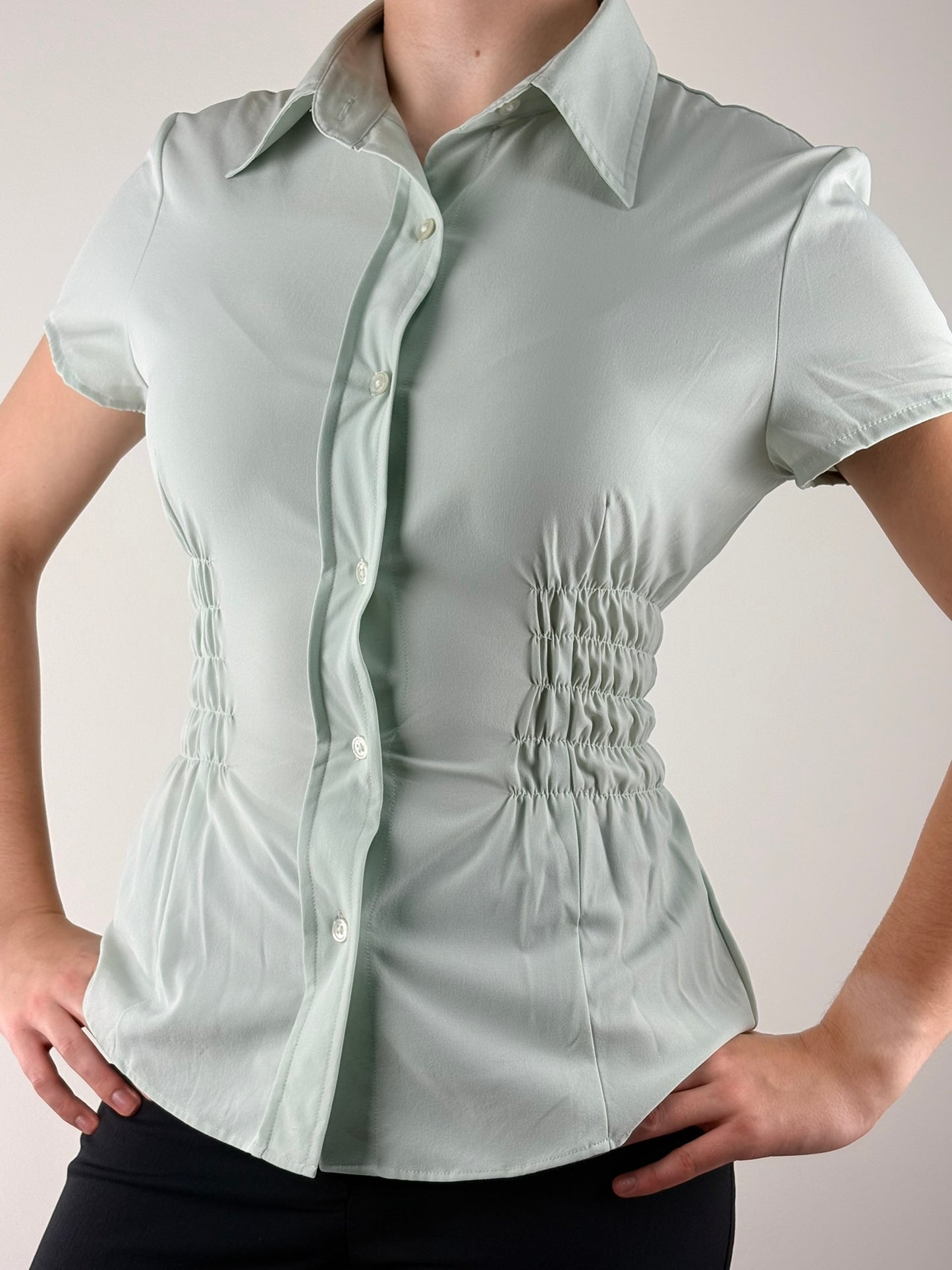 Mint Green Ruched Top