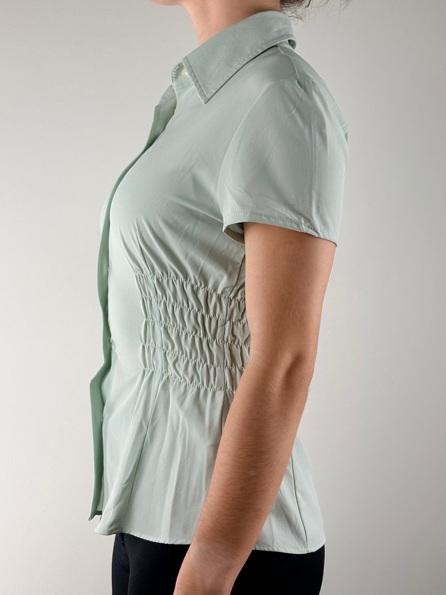 Mint Green Ruched Top