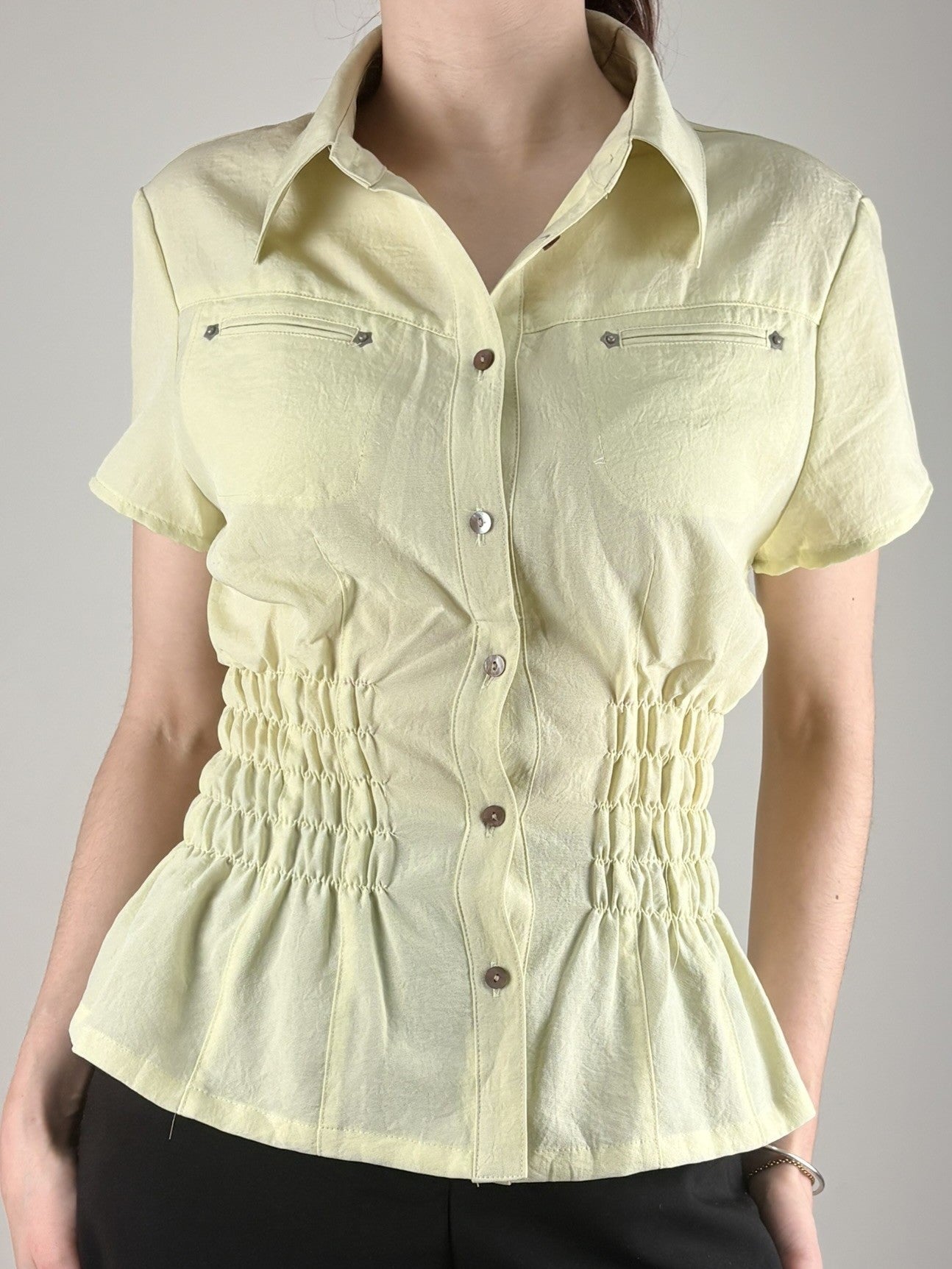 Mint Green Cowgirl Ruched Top