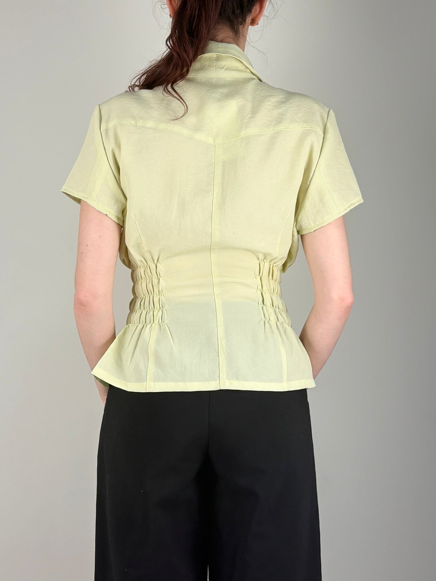 Mint Green Cowgirl Ruched Top