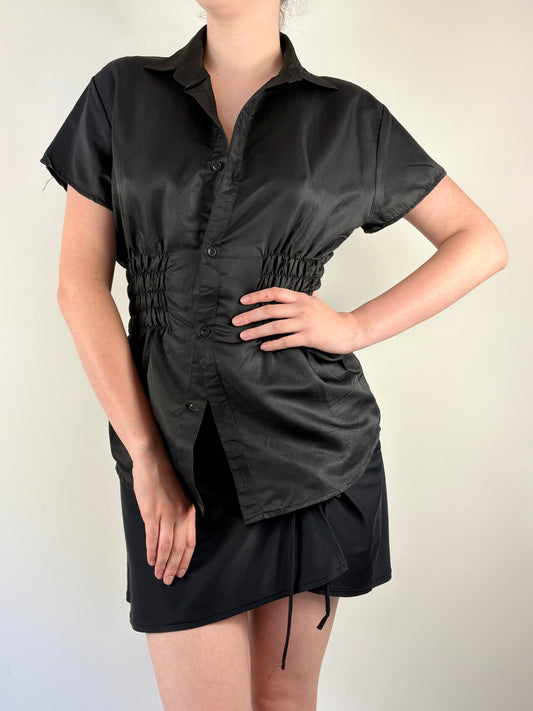 Black Ruched Top