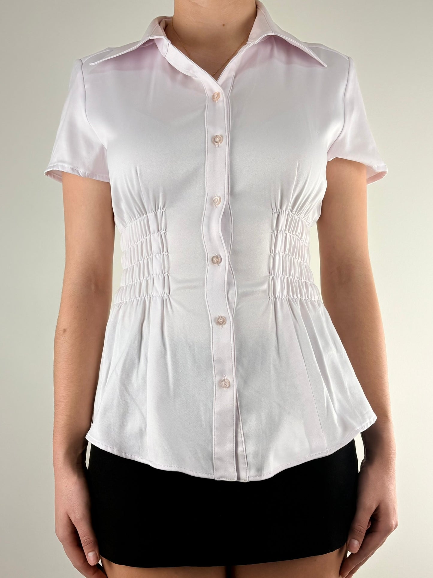 Baby Pink Ruched Top