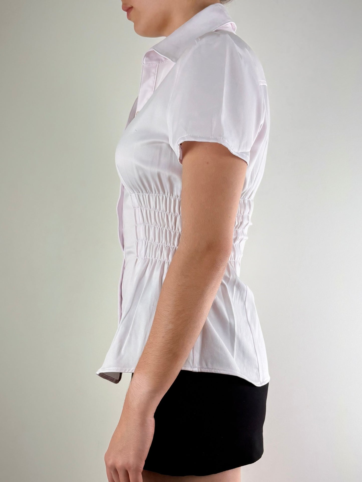 Baby Pink Ruched Top