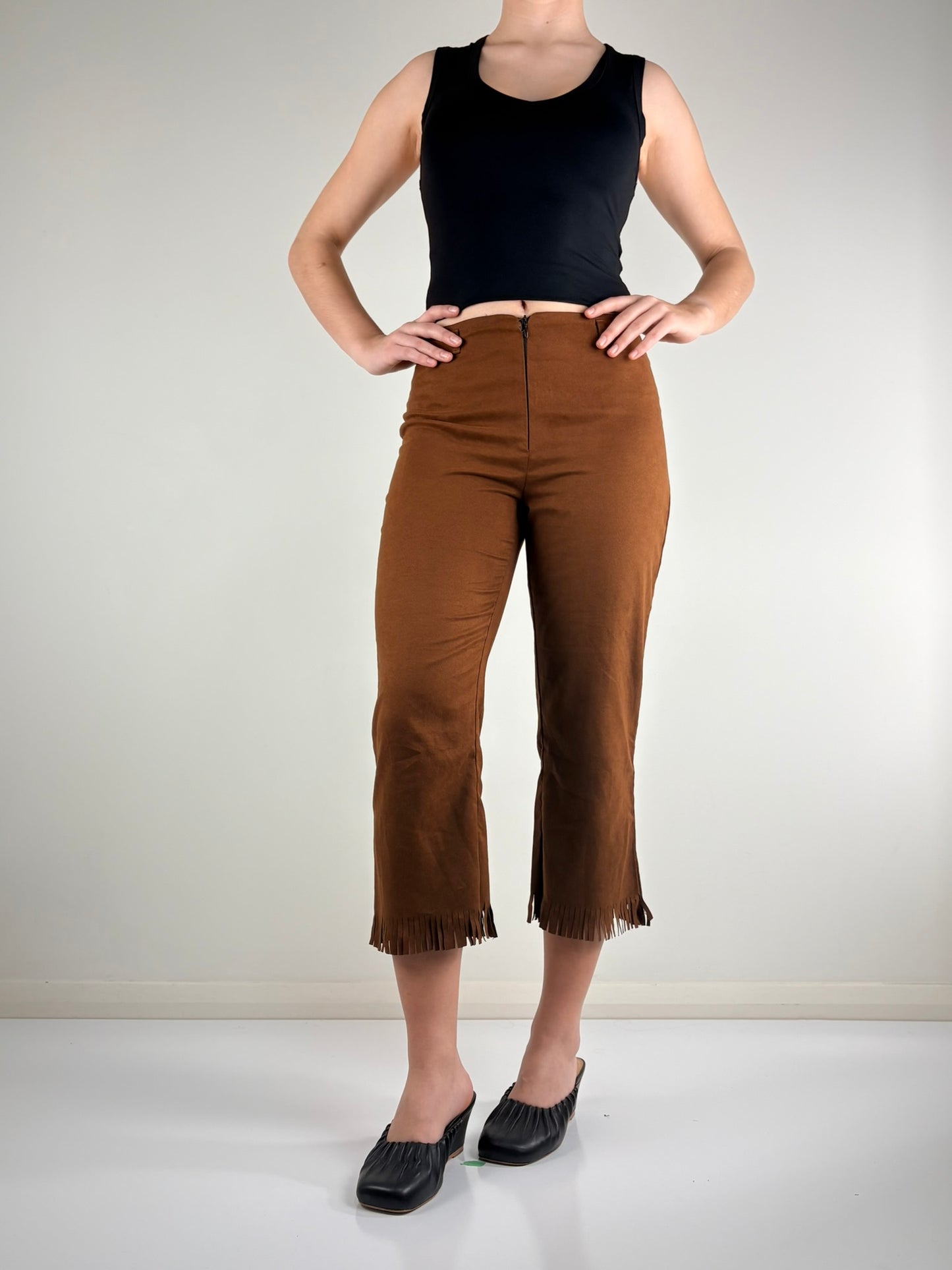 Western Fringe Capri Pants