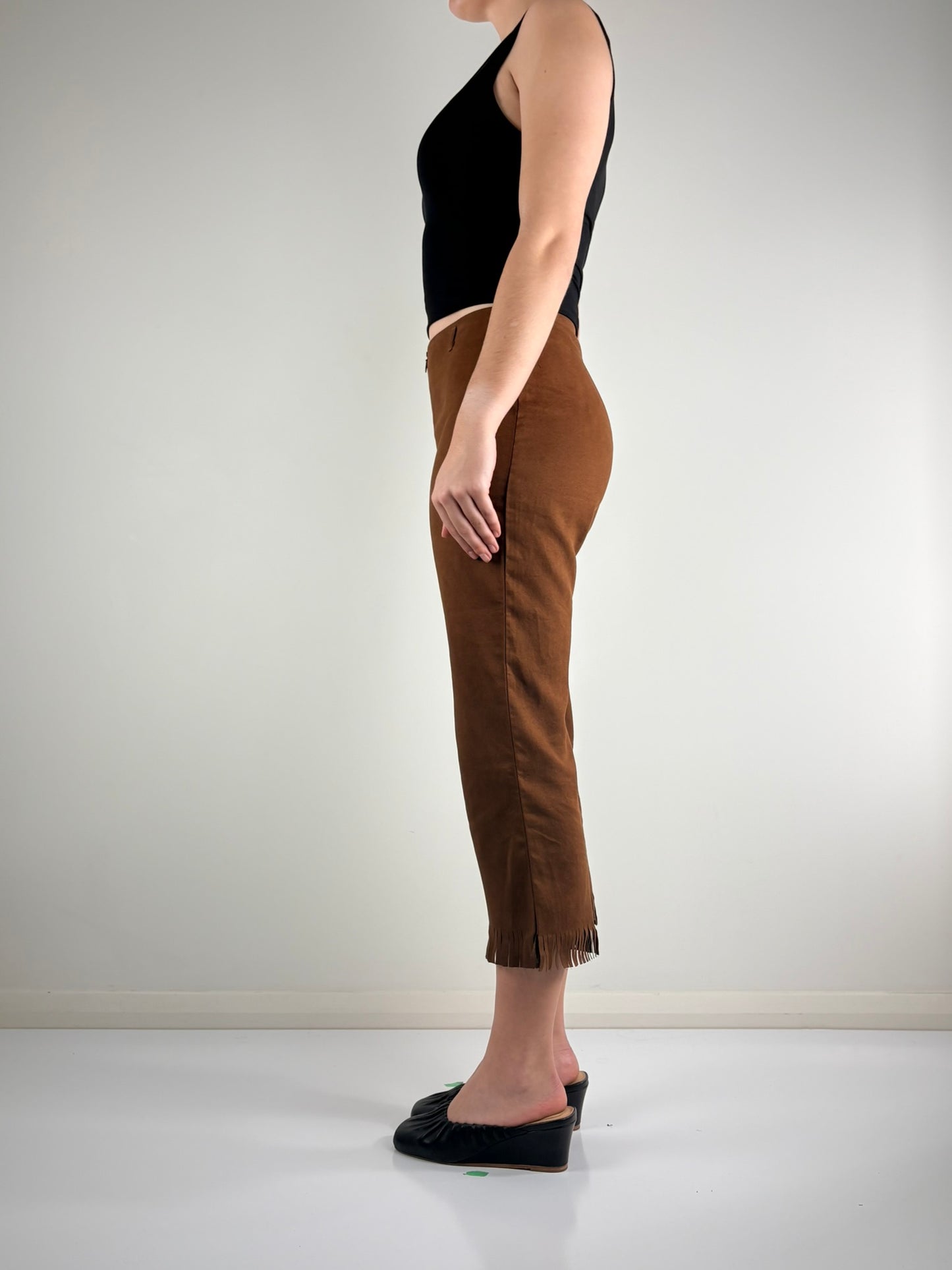 Western Fringe Capri Pants