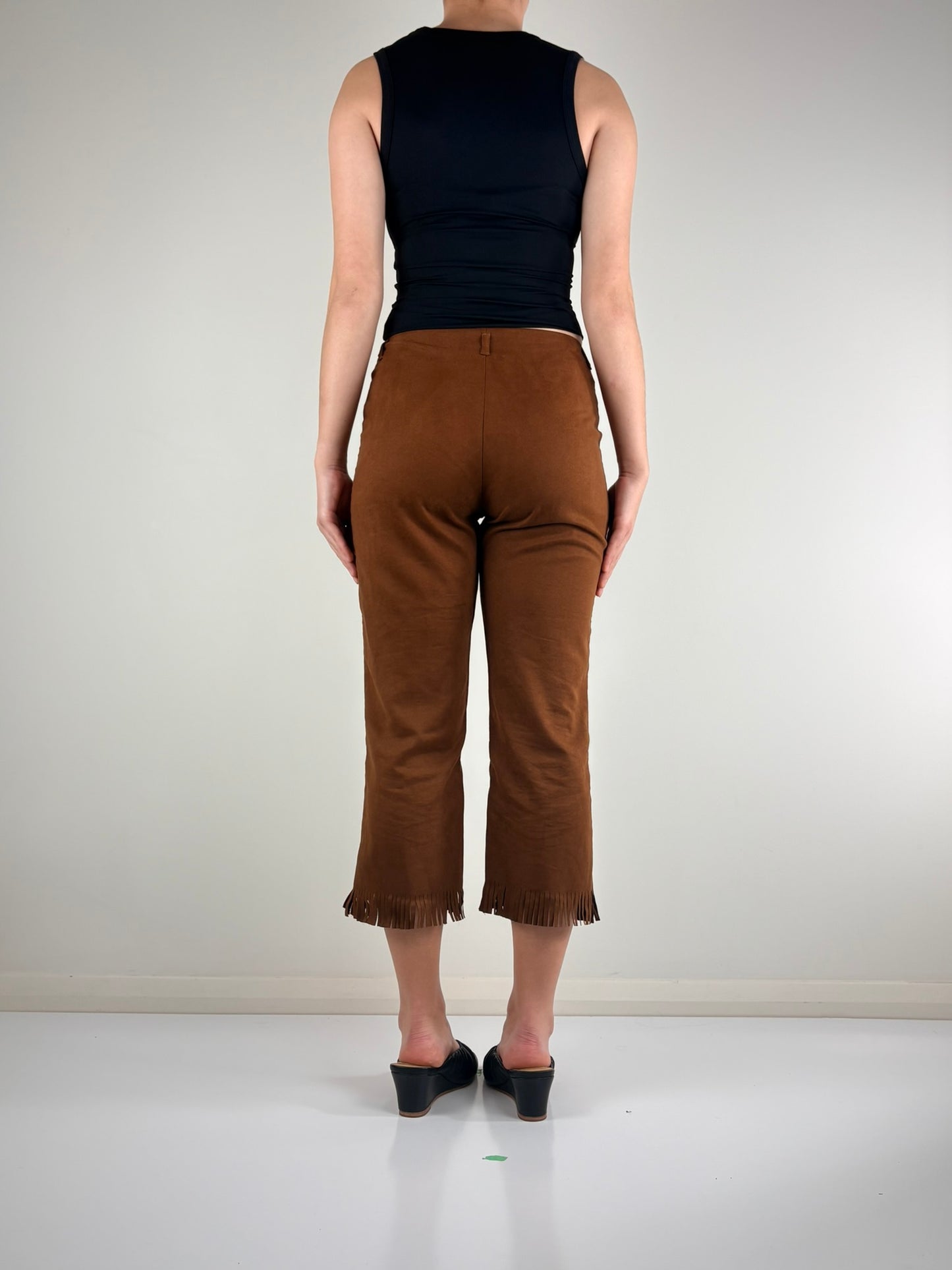 Western Fringe Capri Pants