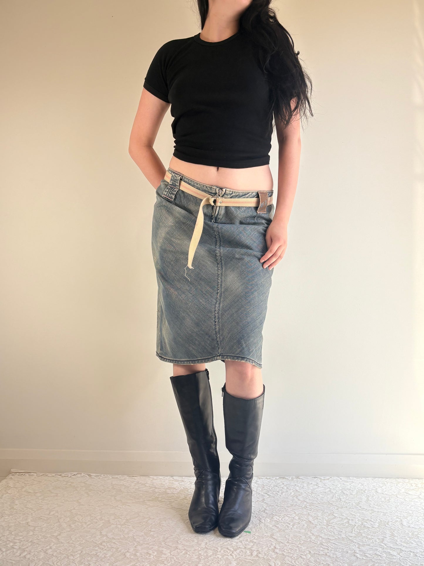 Miss 60 Low Rise Midi Skirt