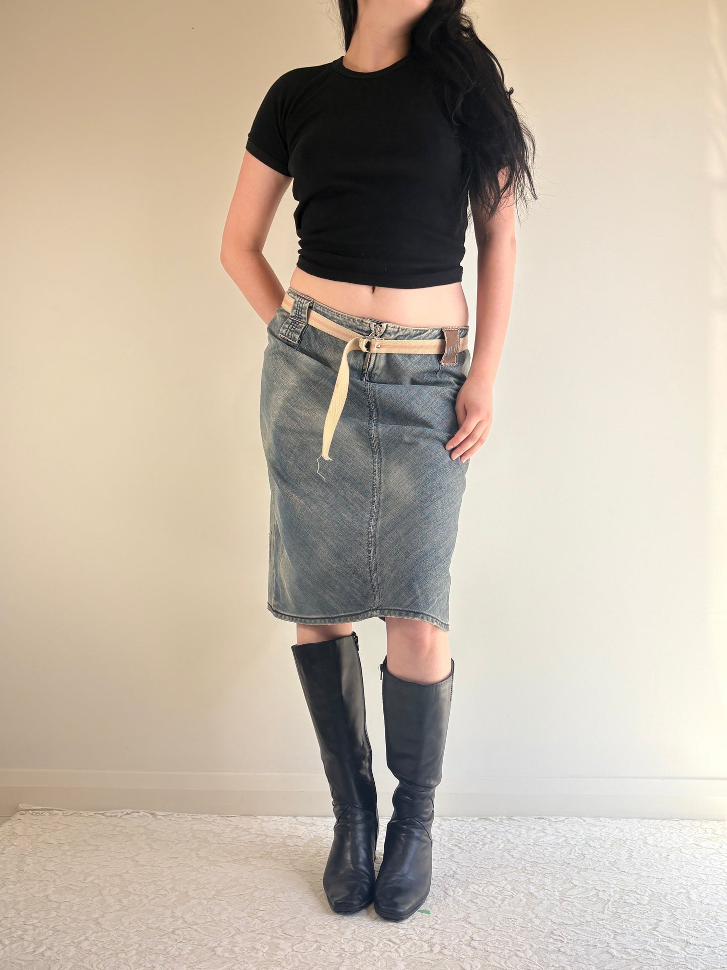 Miss 60 Low Rise Midi Skirt