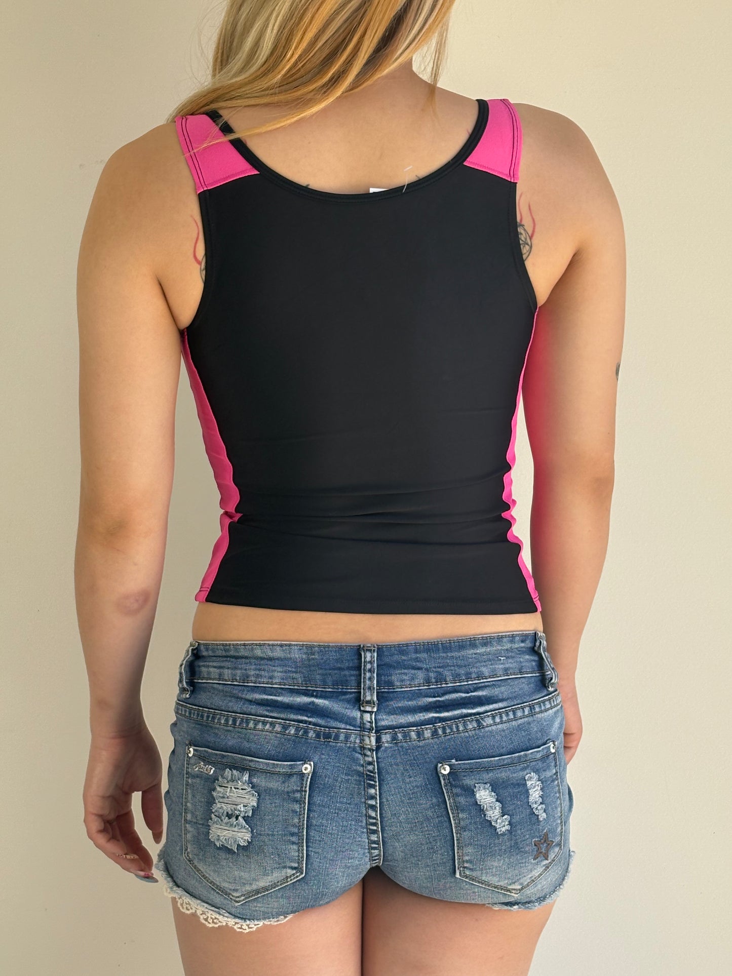 Black & Pink Sports Tank