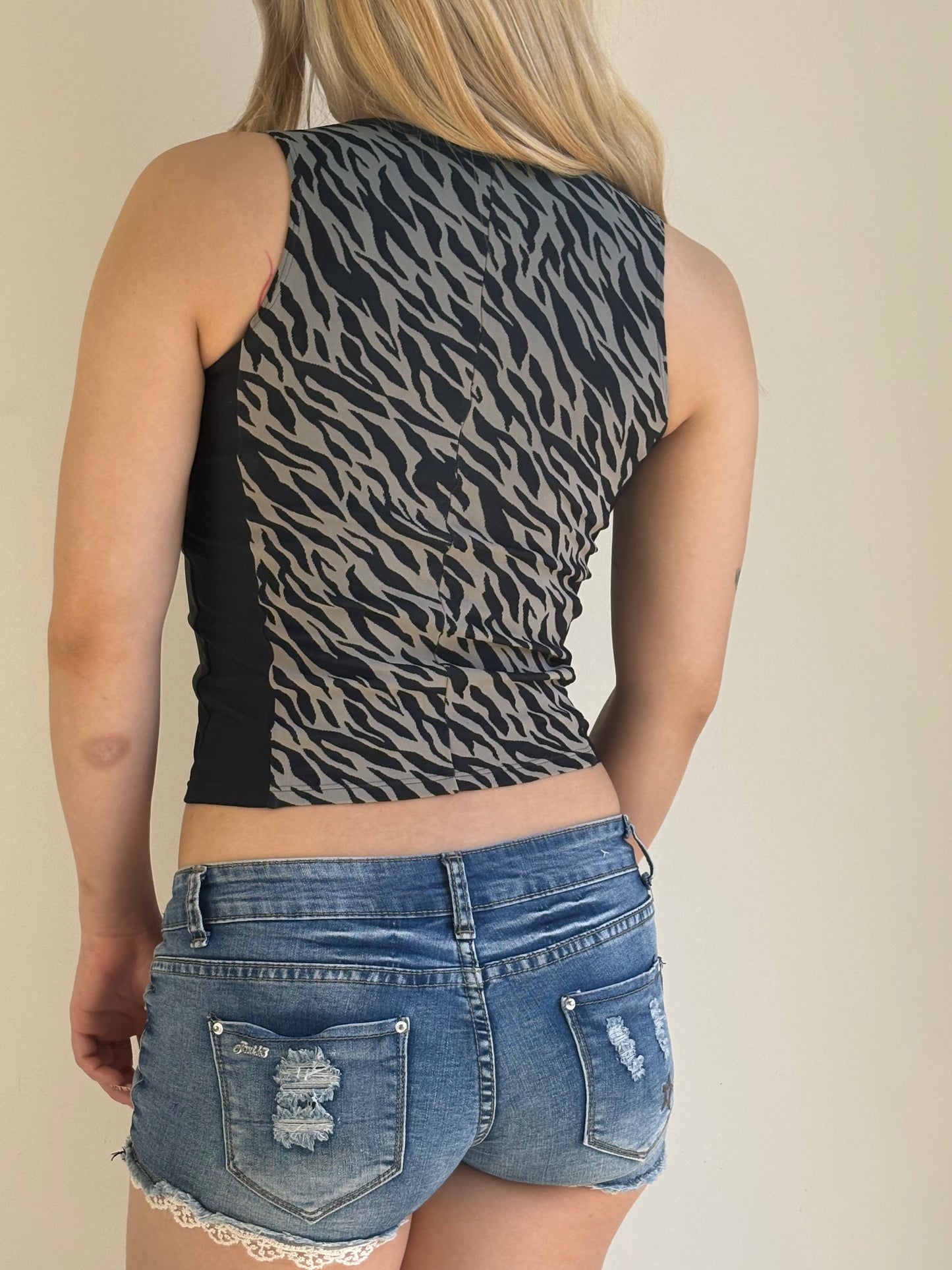Zebra Pattern Sports Tank