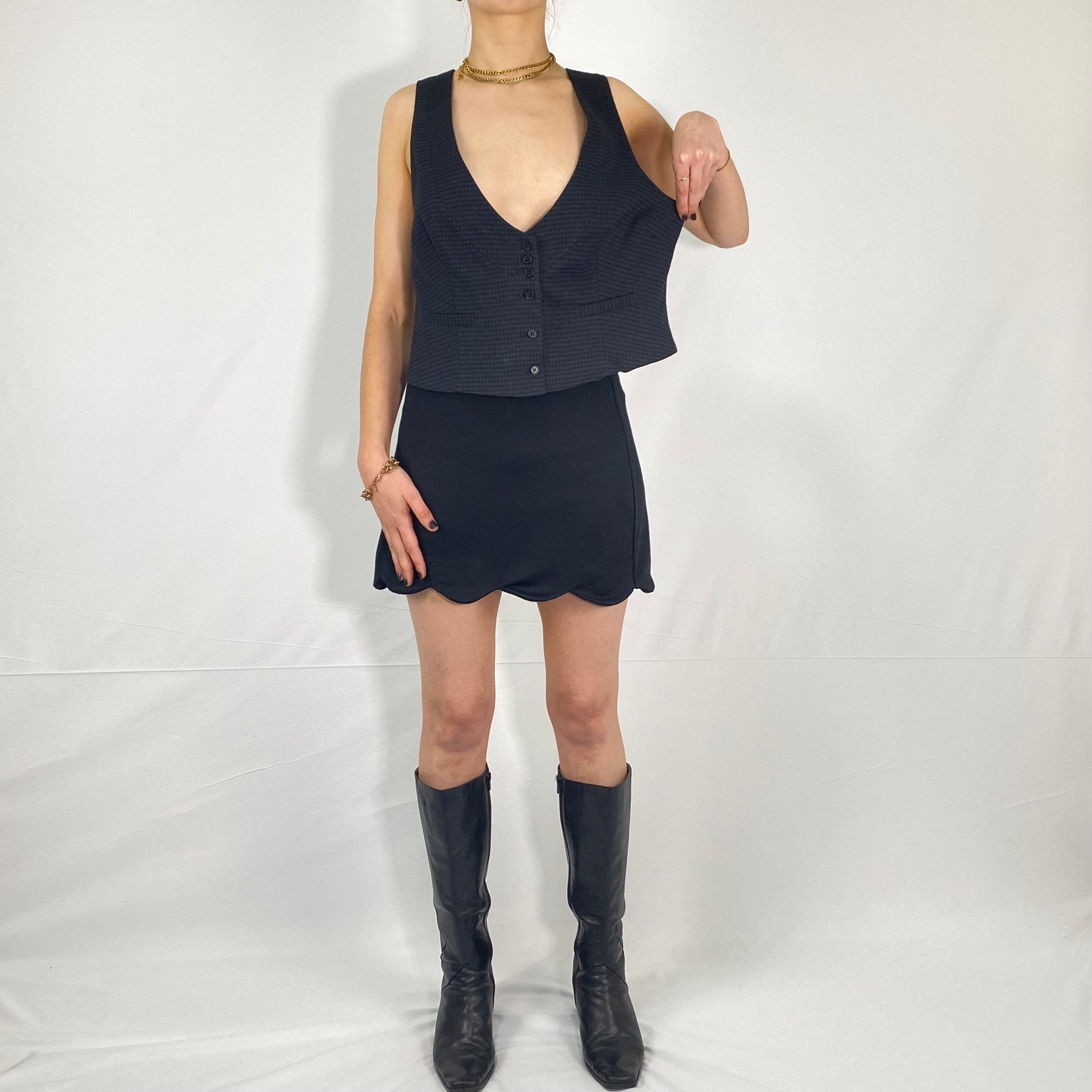 BLACK & NAVY WAISTCOAT VEST