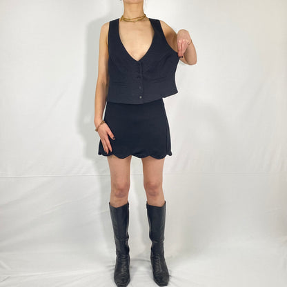 BLACK & NAVY WAISTCOAT VEST