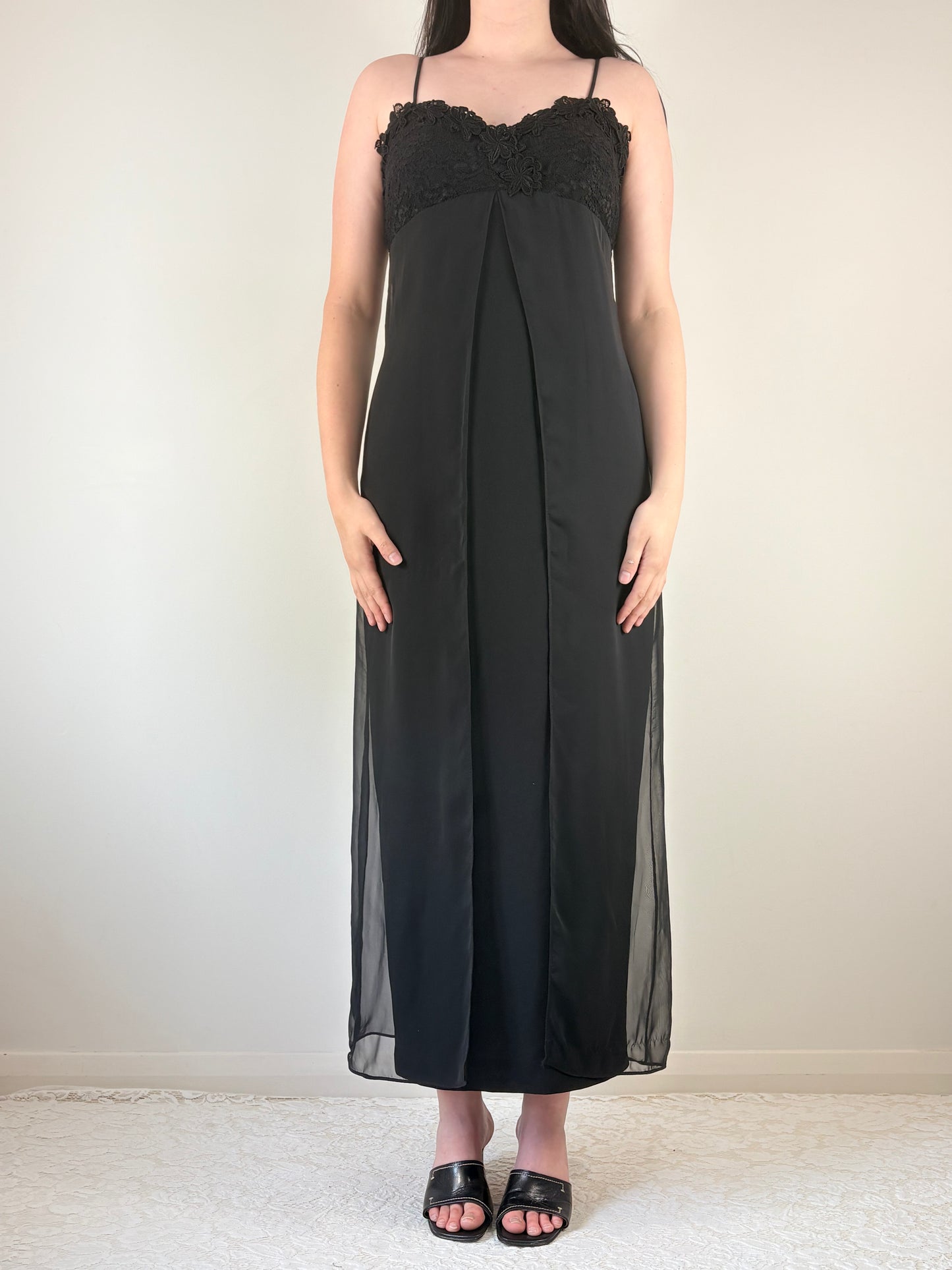 Black Empire Waist Formal Dress