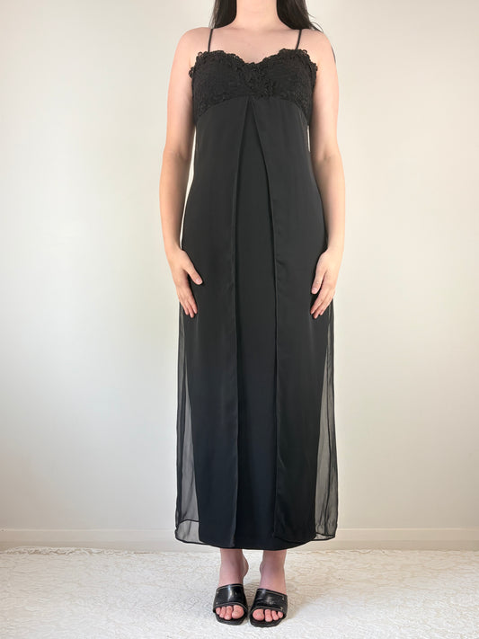 Black Empire Waist Formal Dress
