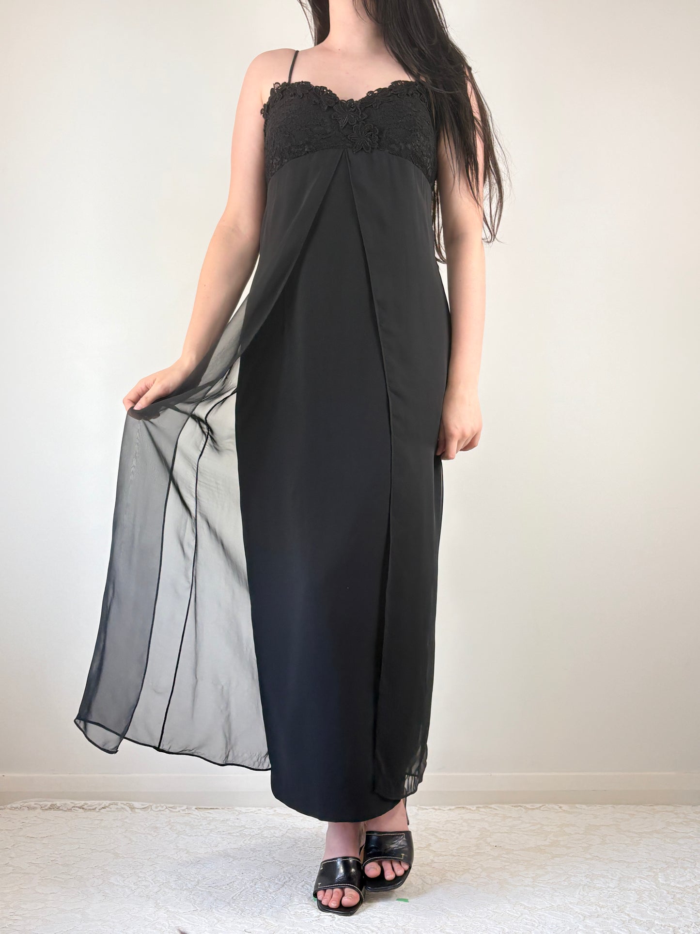 Black Empire Waist Formal Dress
