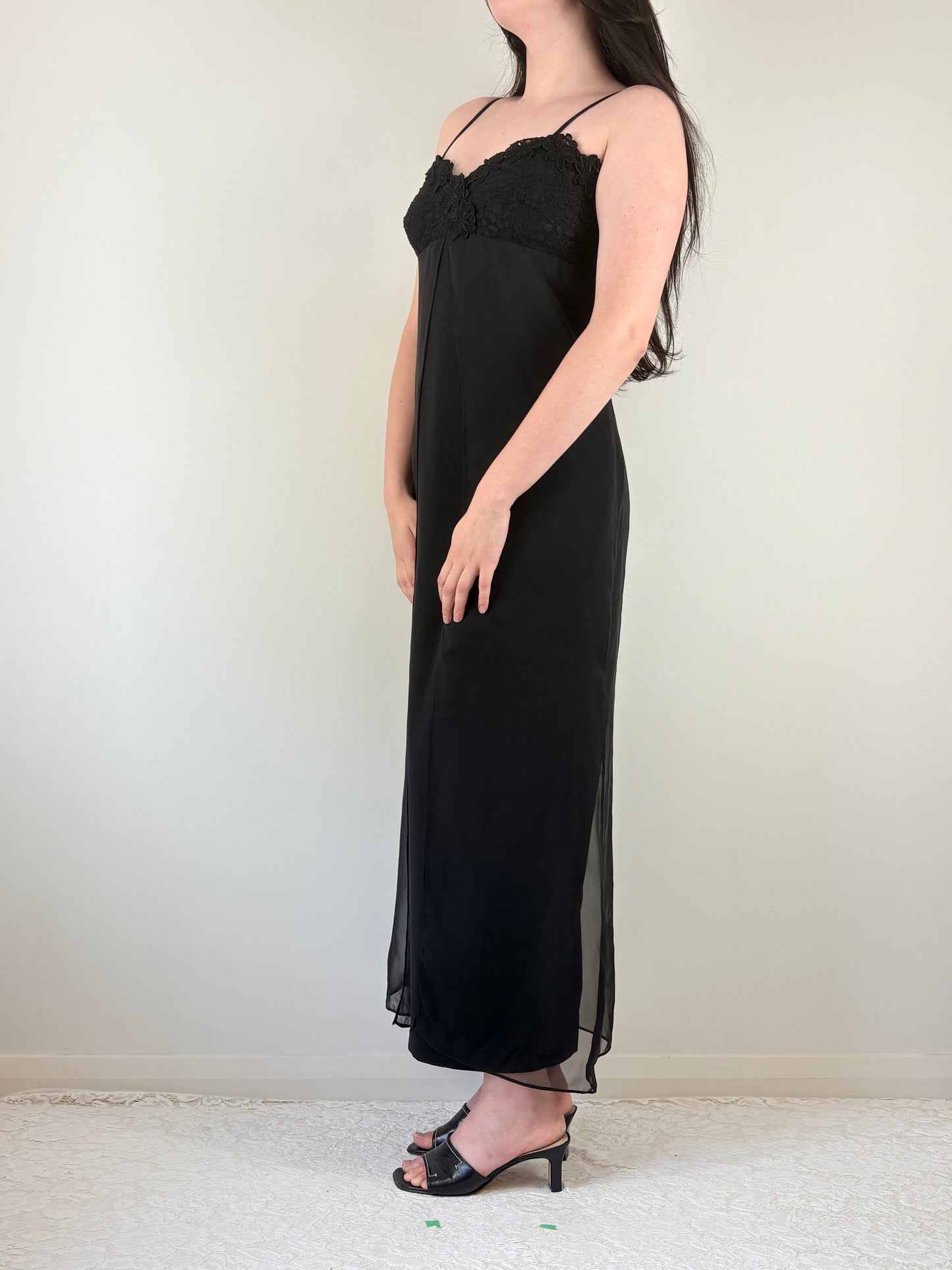 Black Empire Waist Formal Dress