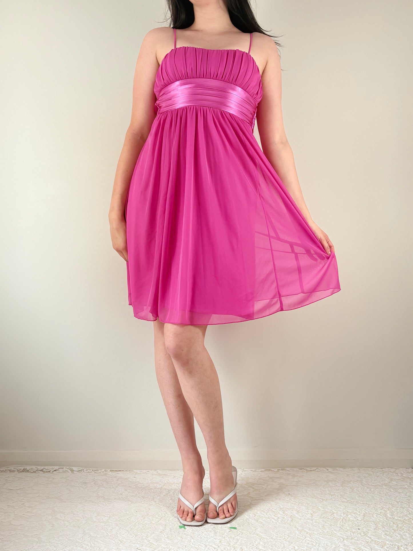 Pink Baby Doll Mini Dress