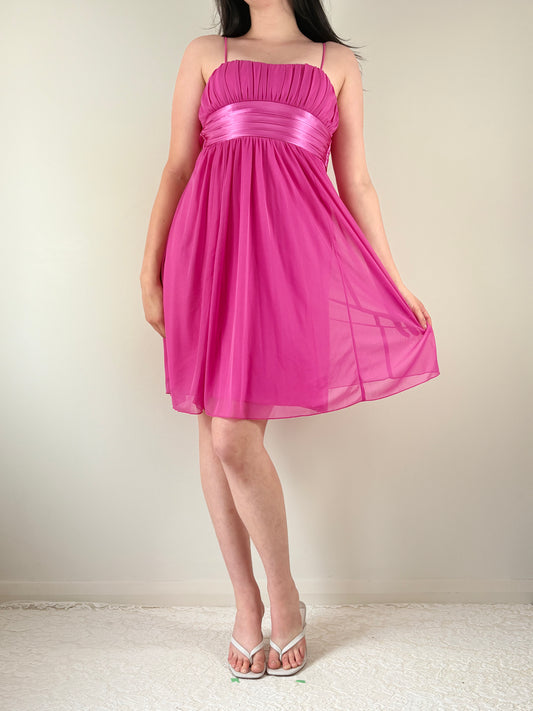 Pink Baby Doll Mini Dress