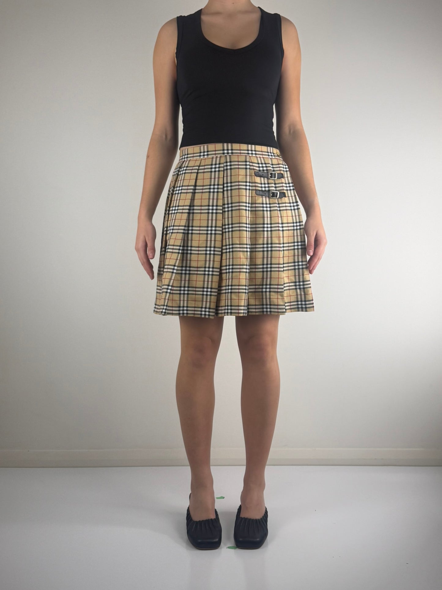 Burberry London Plaid Midi Skirt