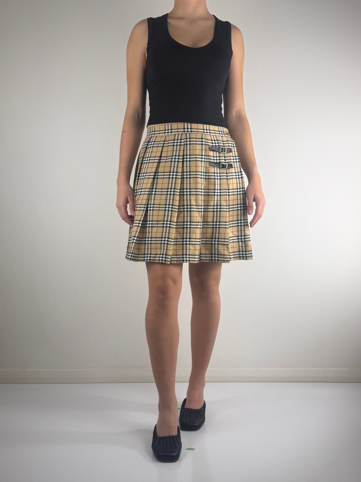 Burberry London Plaid Midi Skirt