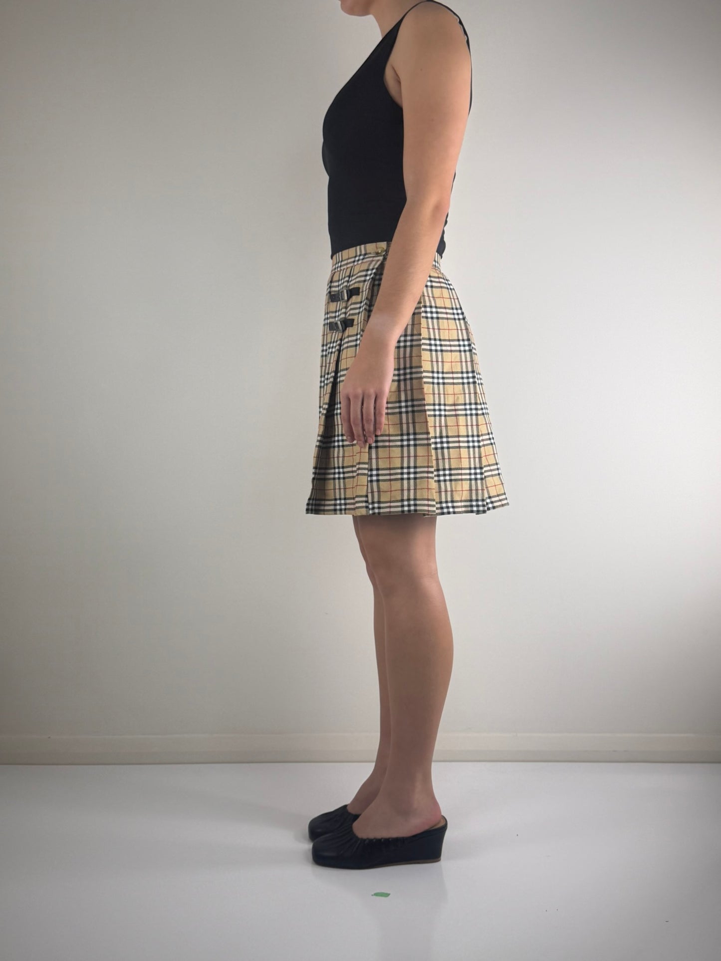 Burberry London Plaid Midi Skirt