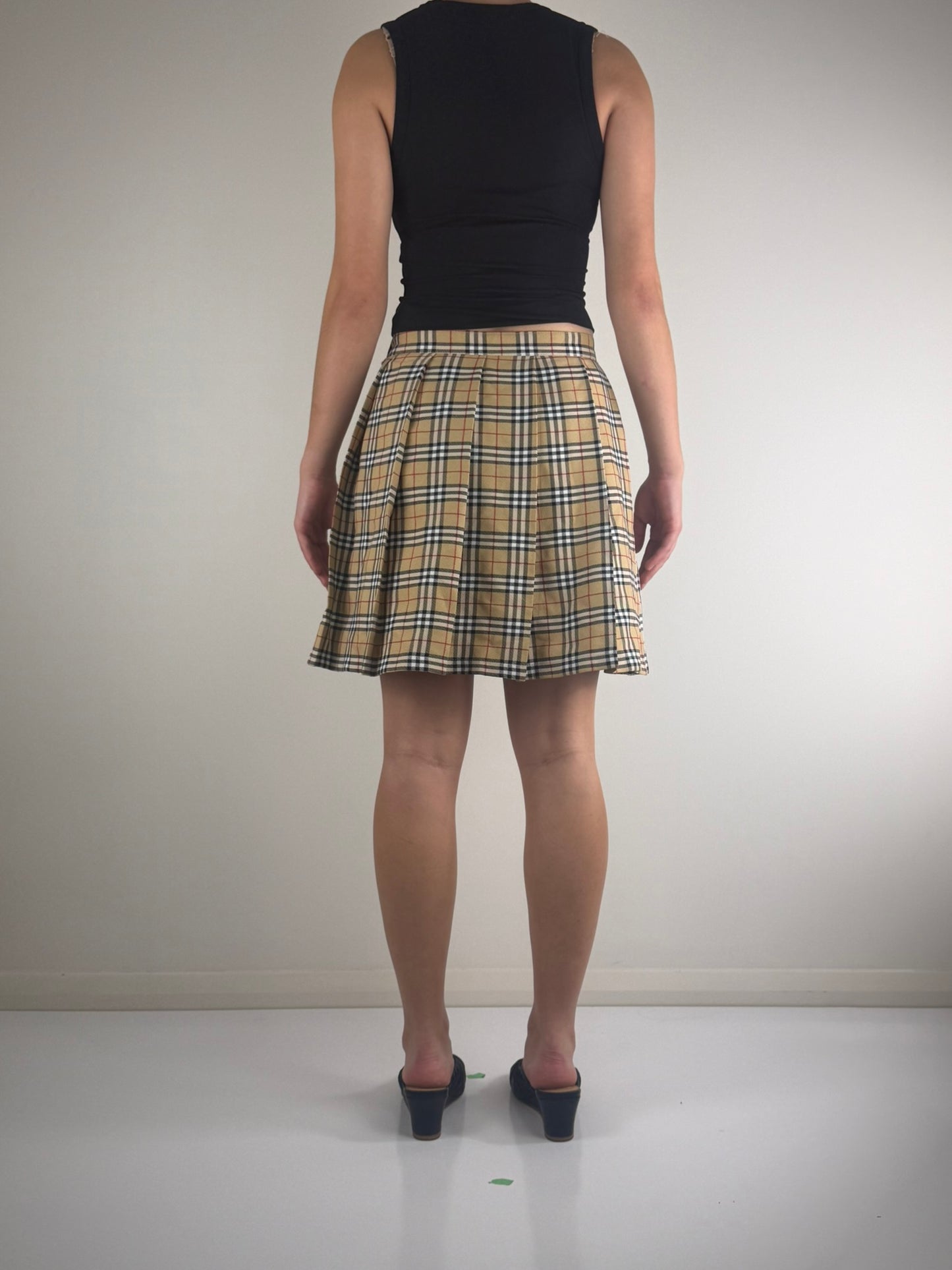 Burberry London Plaid Midi Skirt