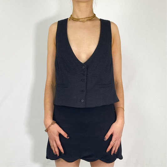 BLACK & NAVY WAISTCOAT VEST