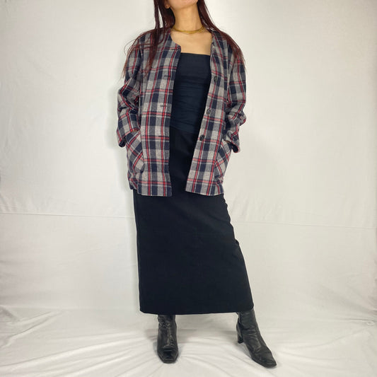 BLACK & RED TARTAN JACKET