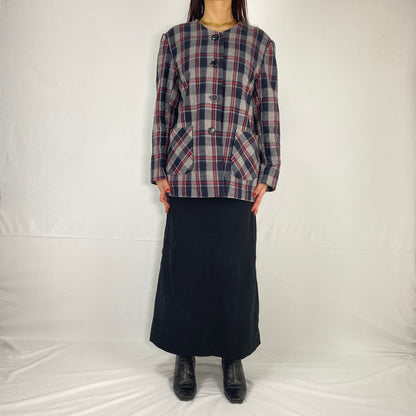 BLACK & RED TARTAN JACKET