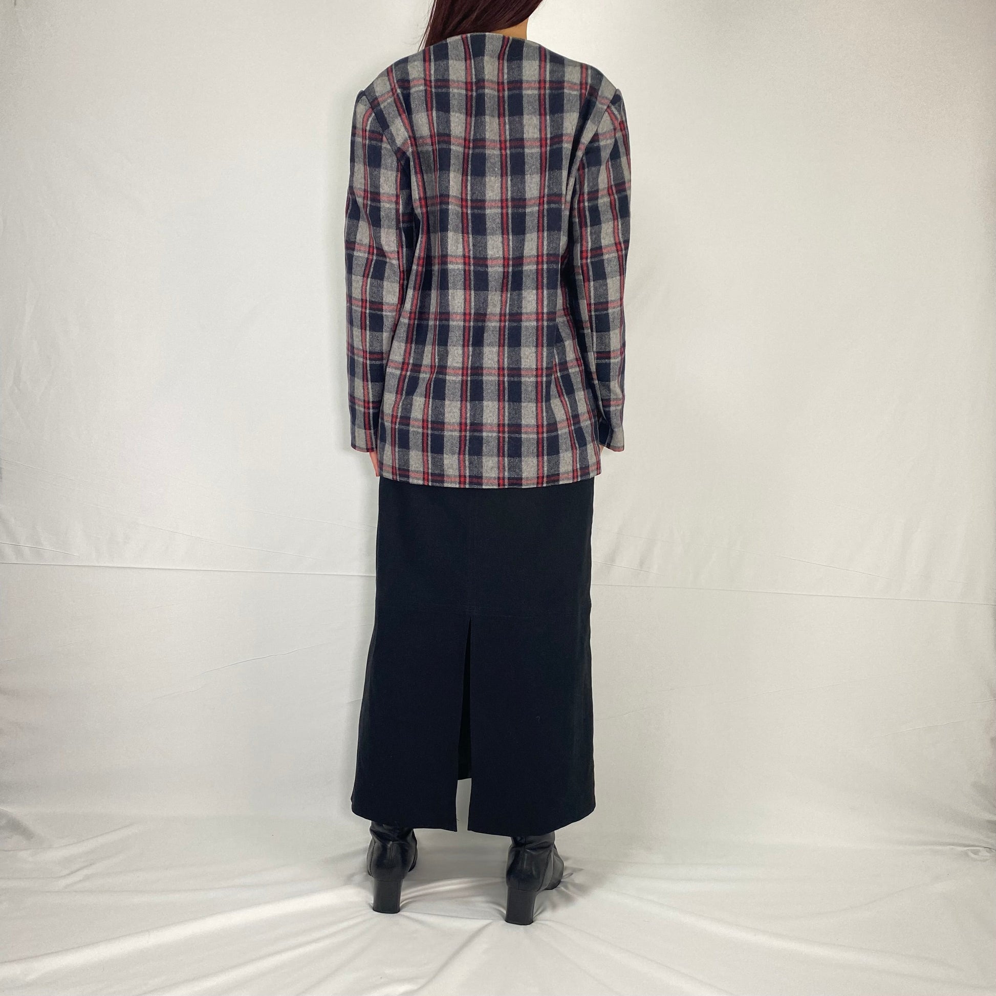 BLACK & RED TARTAN JACKET