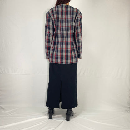 BLACK & RED TARTAN JACKET